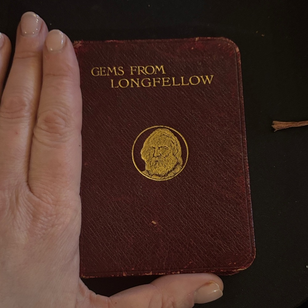 Gems From Longfellow Mini Book - Burgundy with Gold Lettering